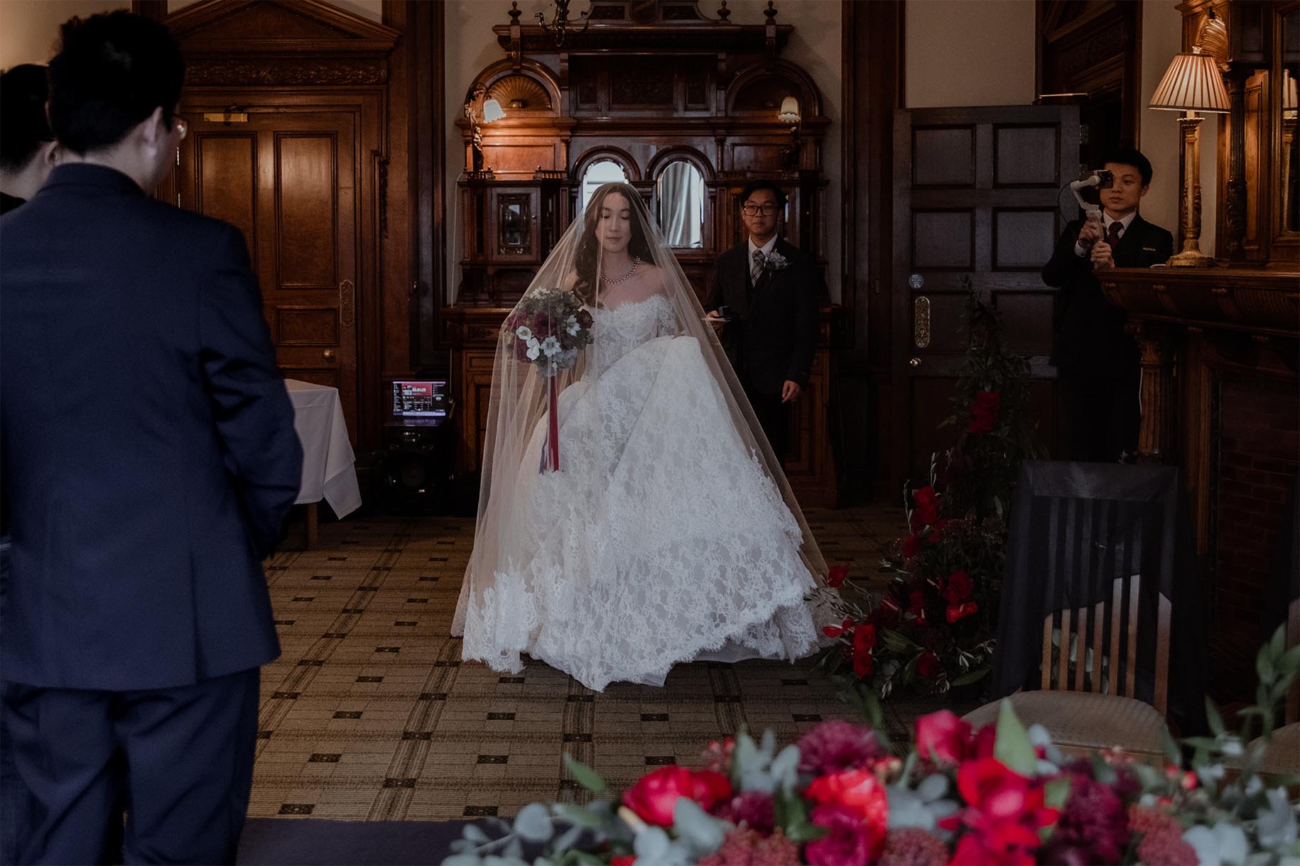 bride entrance elopement photography