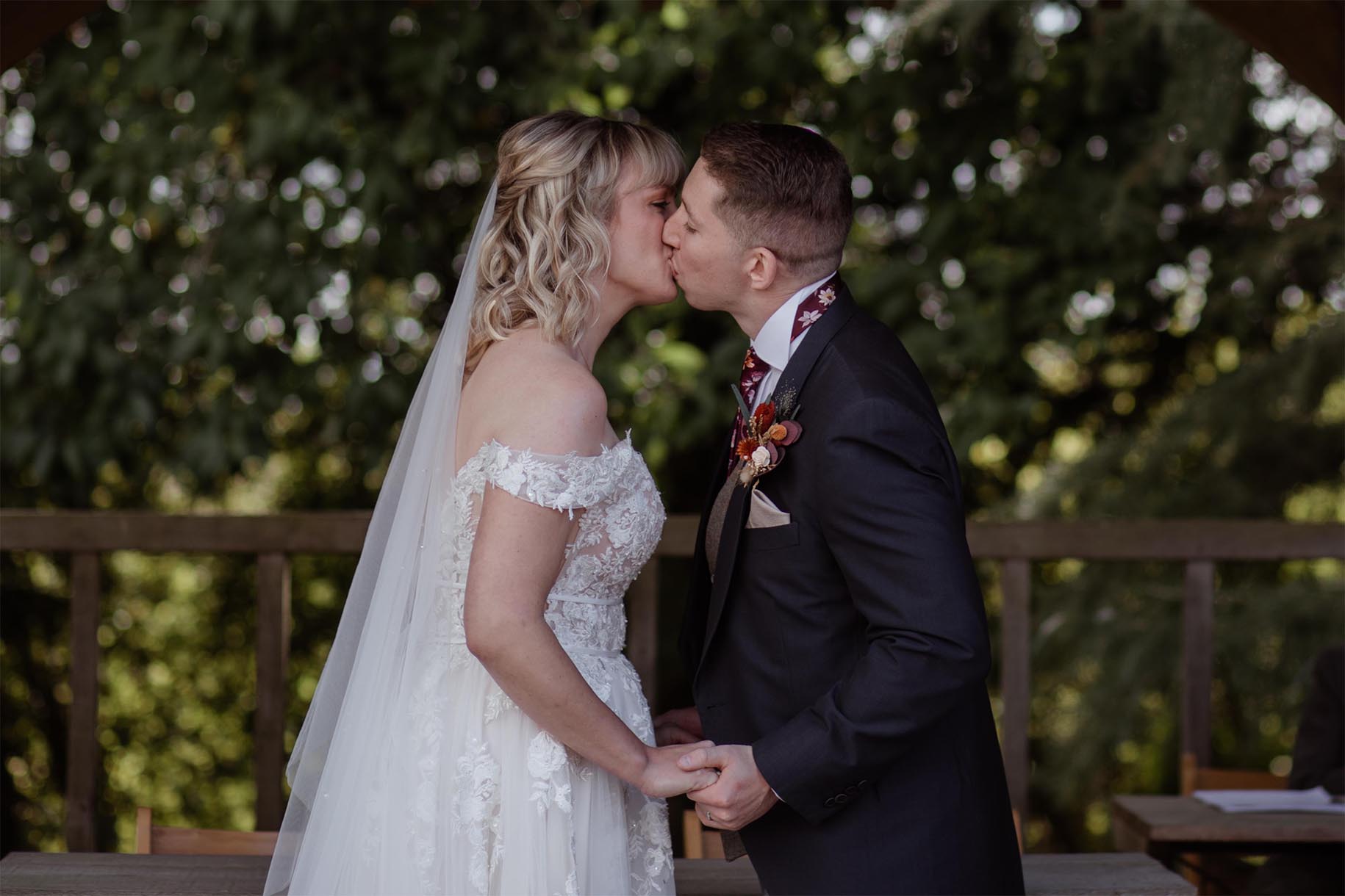 first kiss wedding Essex photography