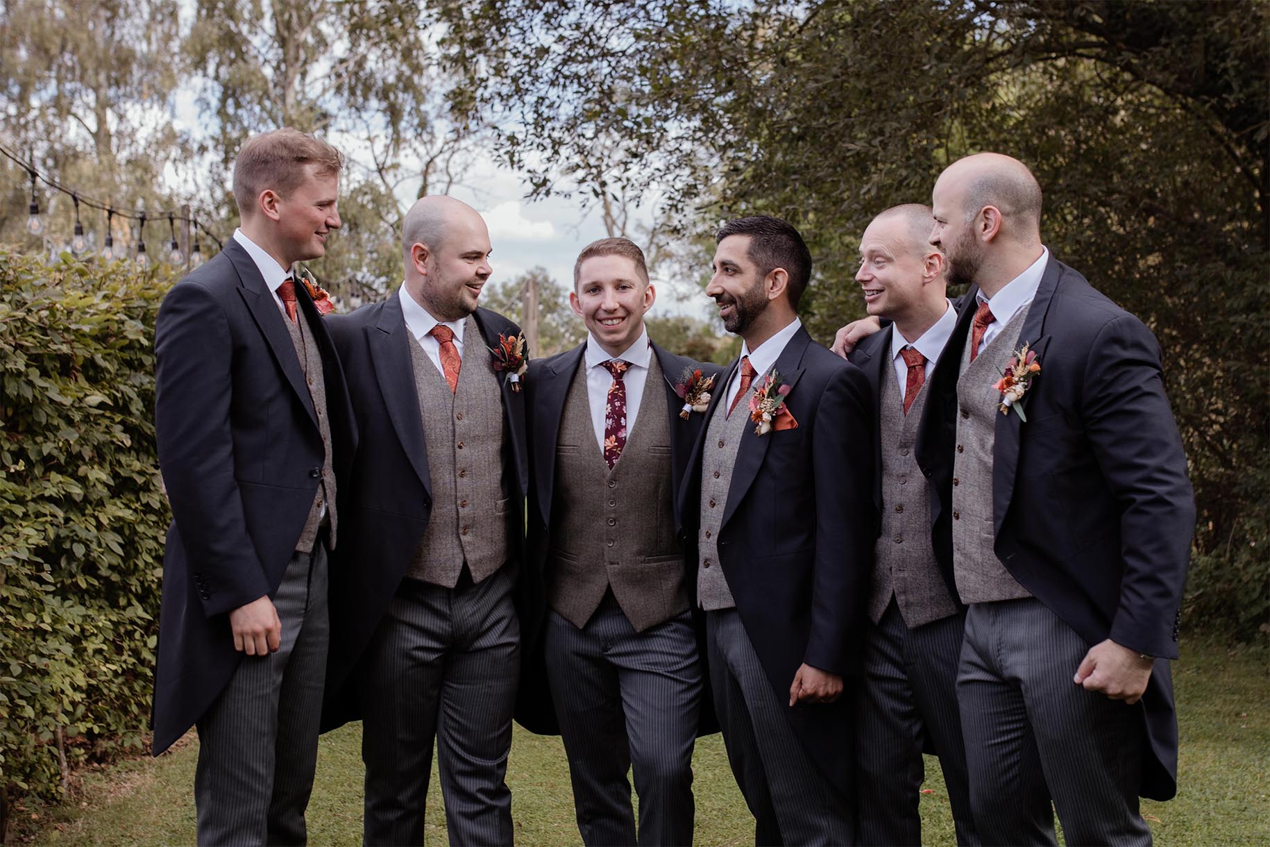 groom and groomsmen Essex wedding photography