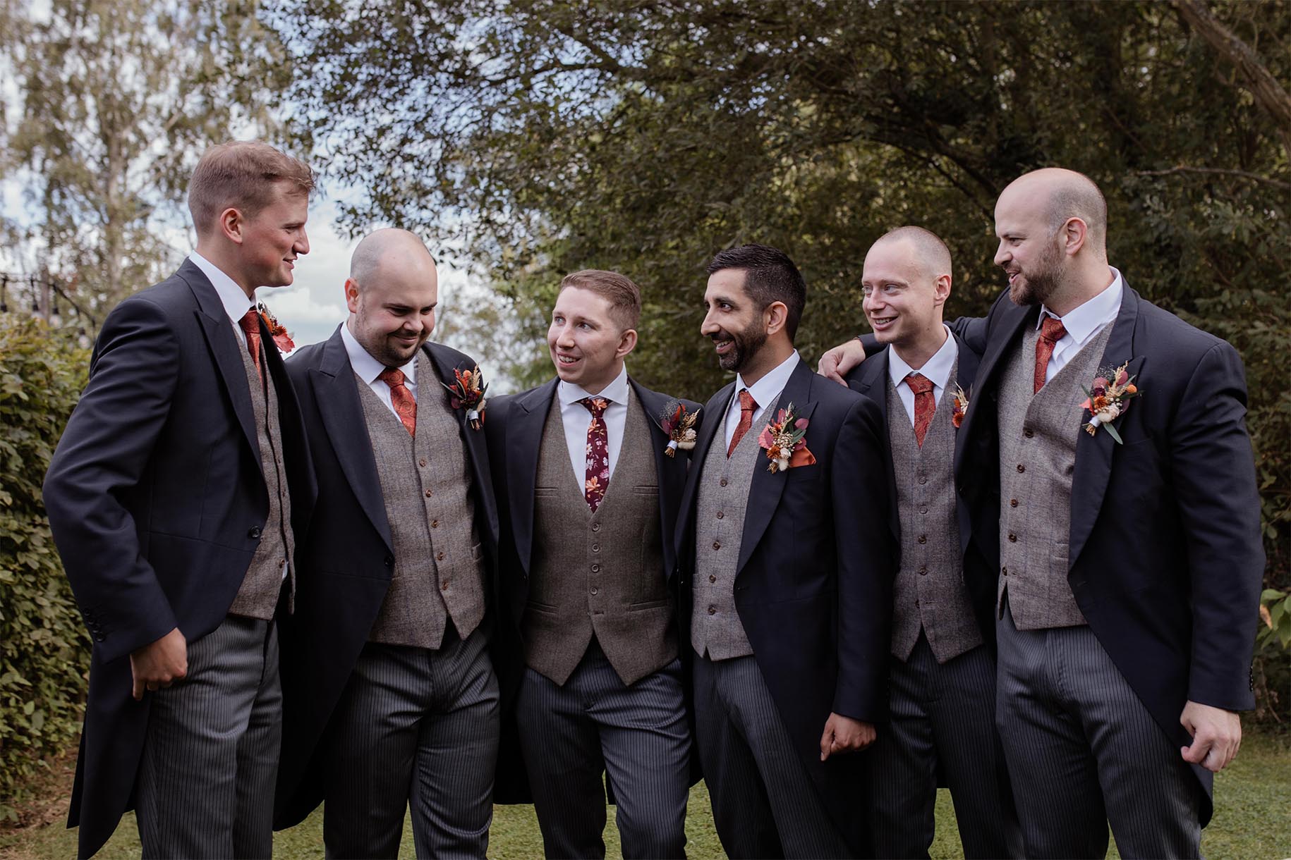 Essex wedding groom and groomsmen photography