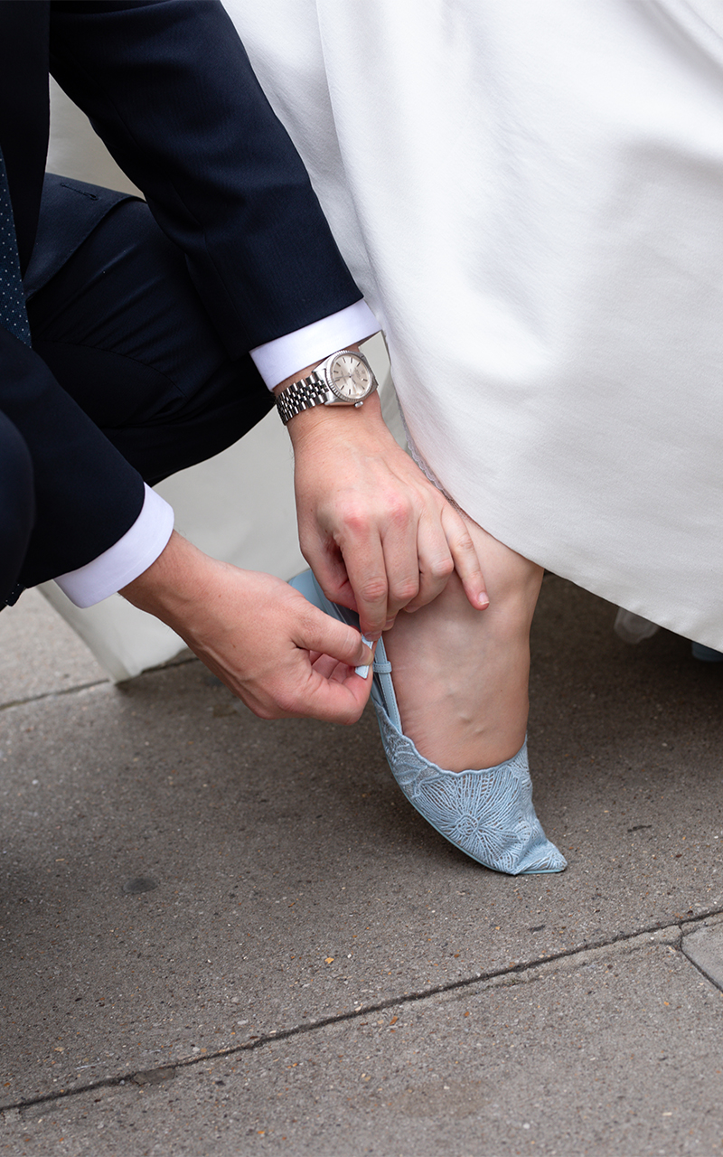 editorial London wedding shoes