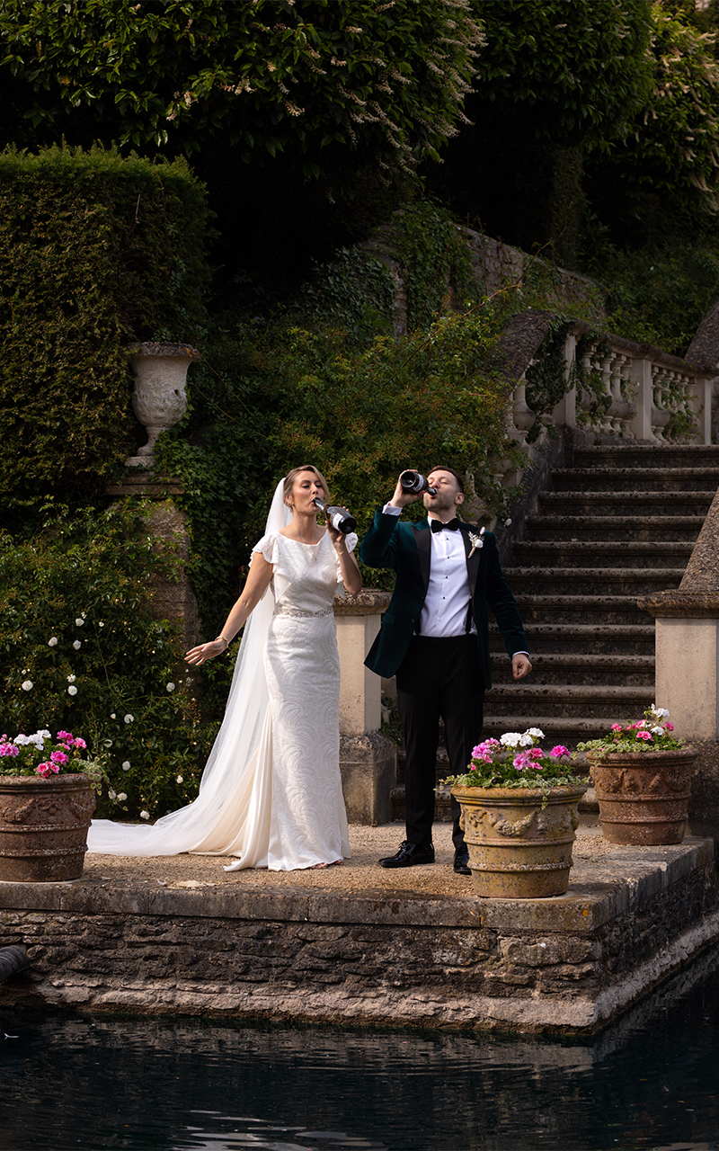 euridge manor wedding champagne