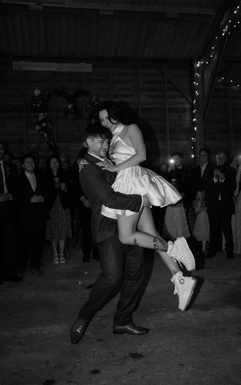 editorial wedding couple photo dance