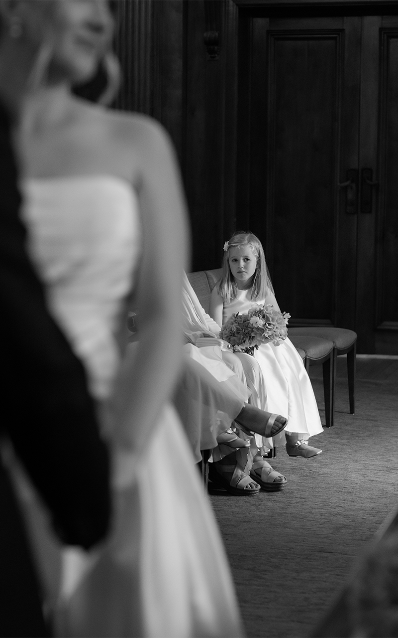 editorial London wedding flower girl