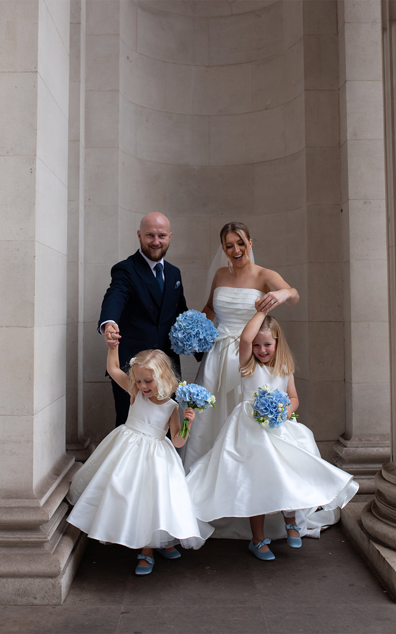 editorial London wedding flower girl