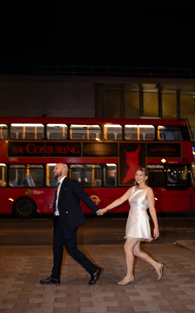 editorial London wedding flash photo