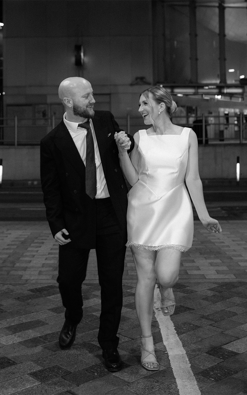 editorial London wedding flash photo