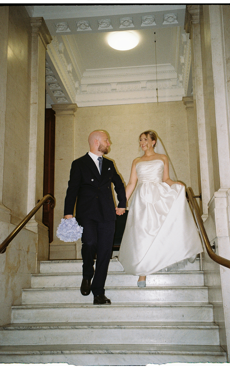 editorial London wedding film bride groom