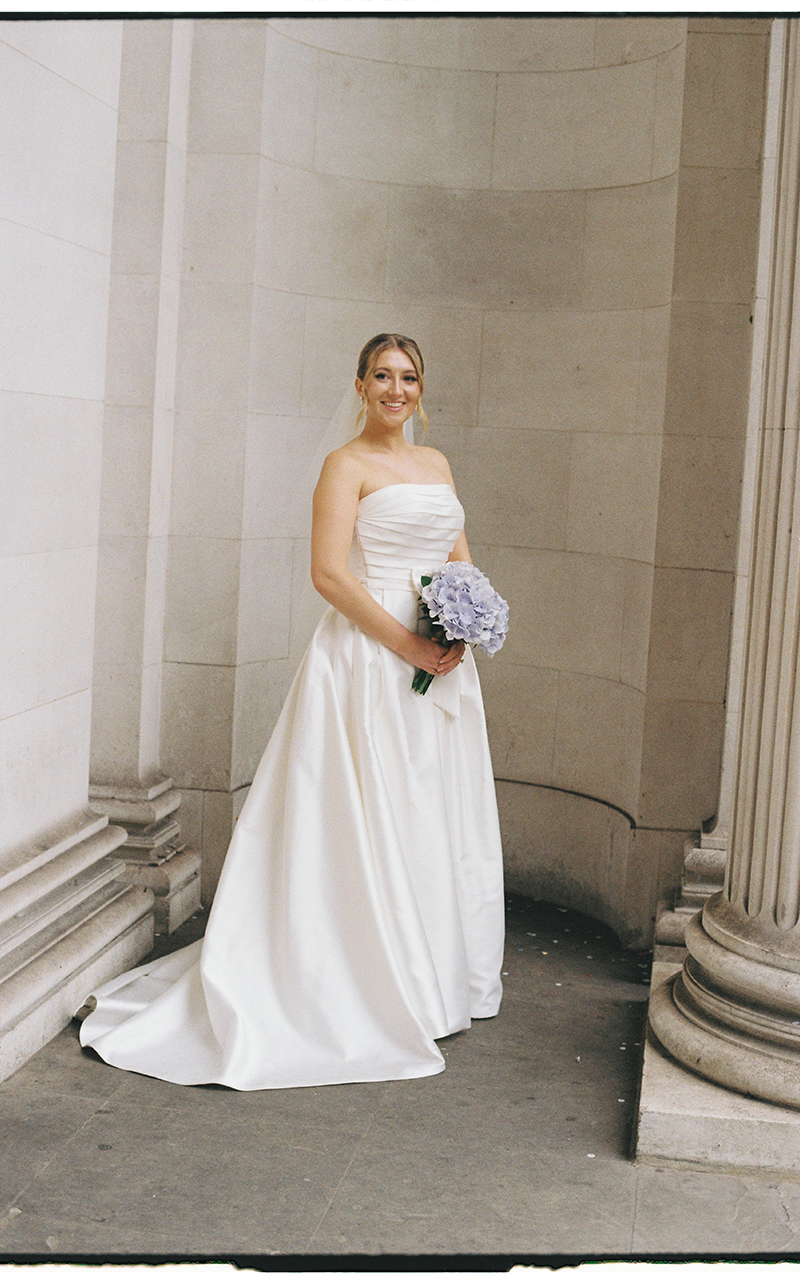 editorial London wedding bride film