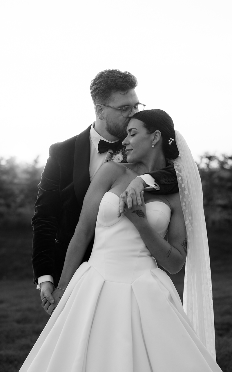 old gore wedding black and white